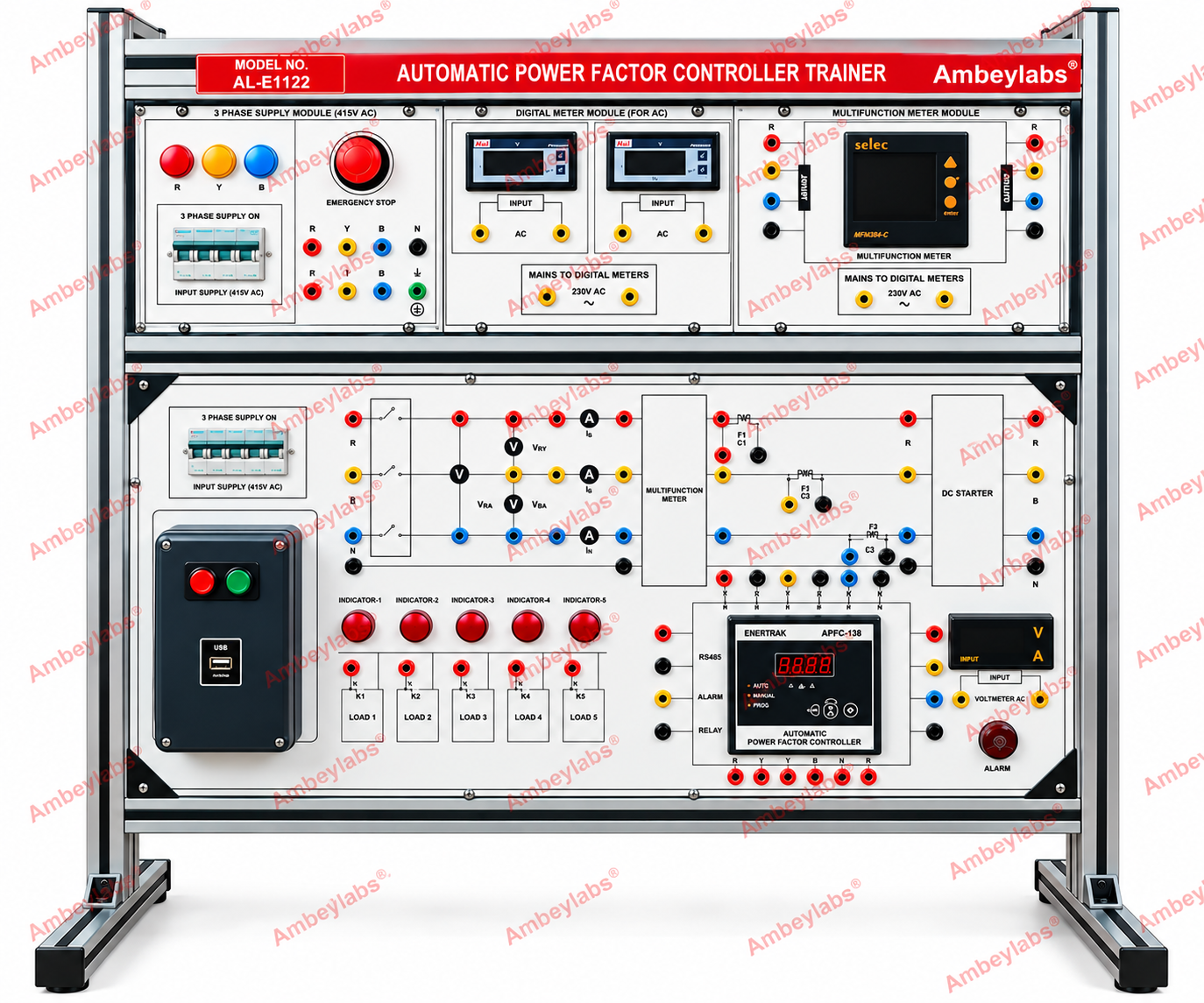 AL-E1122 AUTOMATIC POWER FACTOR CONTROLLER TRAINER